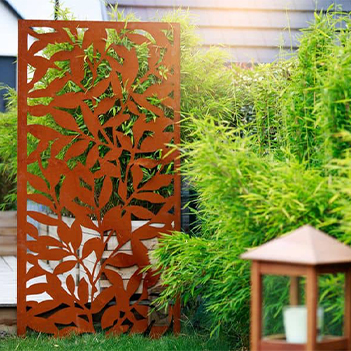 Corten steel wall panels