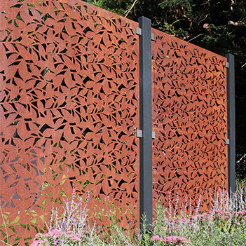 Corten steel screens