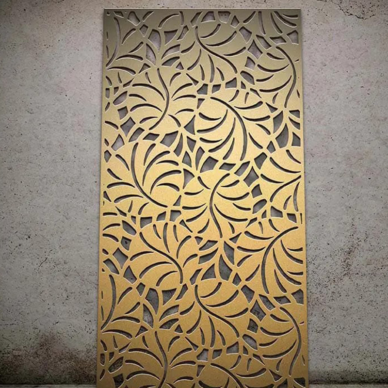 brass laser cut metal privacy screen