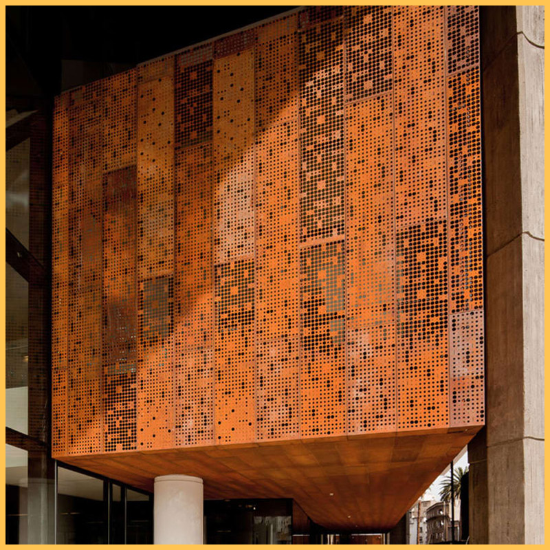 Perforated Metal Aesthetics Enhance Architectural Designs with Visual Appeal