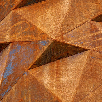 rusted Corten steel