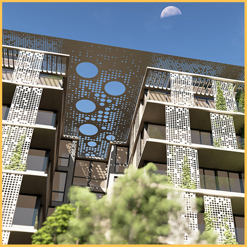 Enhancing Building Aesthetics and Functionality with Multi-functional Perforated Metal Facades